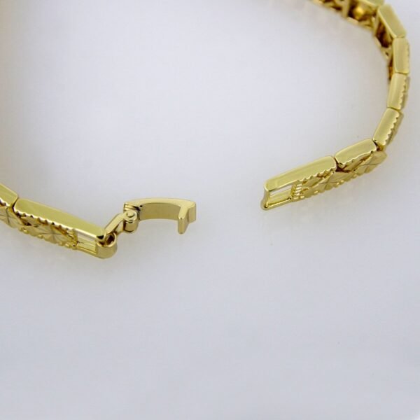 Bracelets Woman/ Pulseras Dama/ Plain/14K Real Color/ 4mmX20cm ///B0112 - Image 3