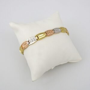 Bracelets Woman/ Pulseras Dama/ Plain/ Three Tone/ 3 Colores//B0117
