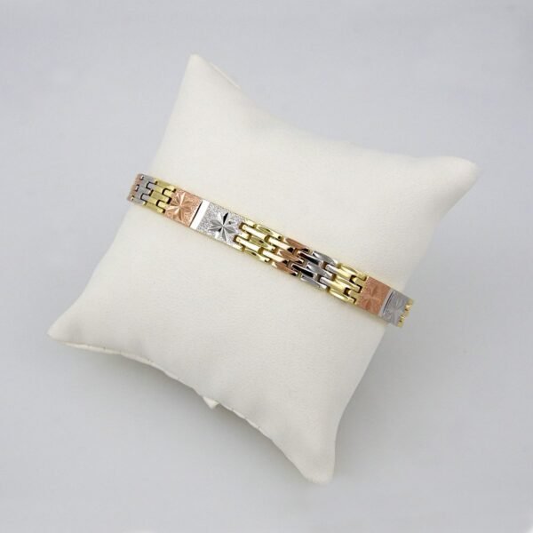 Bracelets Woman/ Pulseras Dama/Plain/ Three Tone/ 3 Colores//B0132