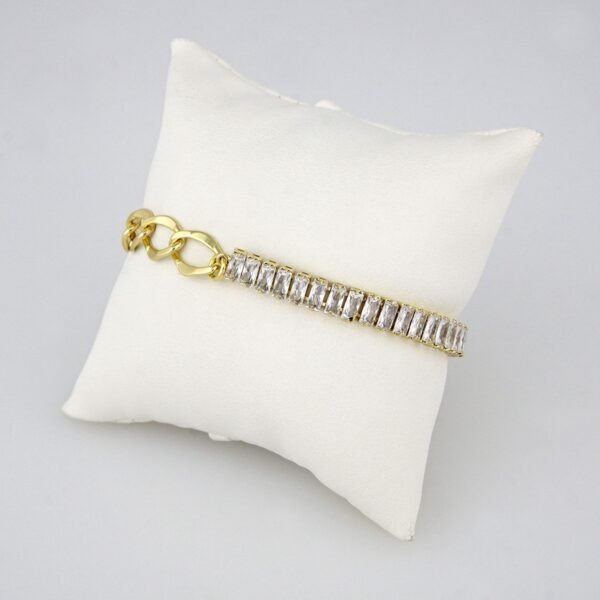 Bracelets Woman/ Manillas Mujer/  14K Real Color/ Zircon Stone// B0141