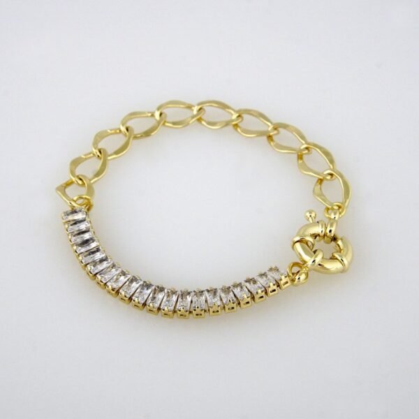 Bracelets Woman/ Manillas Mujer/  14K Real Color/ Zircon Stone// B0141 - Image 2