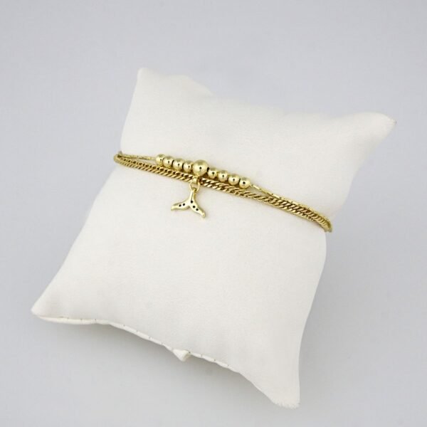 Bracelets Woman/ Manillas Mujer/  14K Real Color/ Plain// B0143