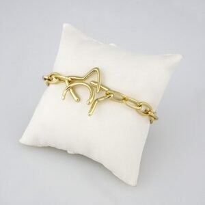 Bracelets Woman/ Manillas Mujer/  14K Real Color/ Plain// B0144