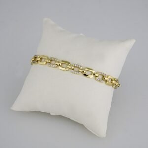Bracelets Woman/ Manillas Mujer/  14K Real Color/ Zircon Stone// B0149