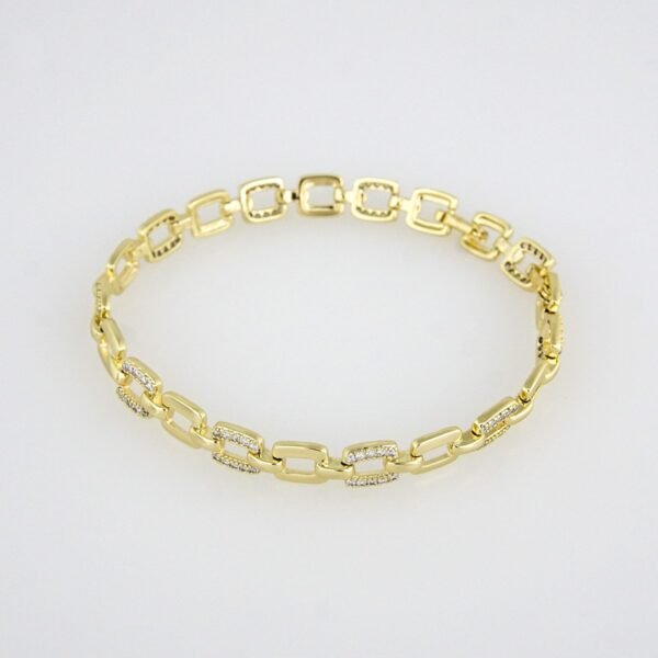 Bracelets Woman/ Manillas Mujer/  14K Real Color/ Zircon Stone// B0149 - Image 2