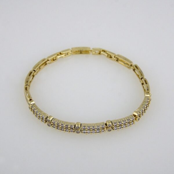 Bracelets Woman/ Manillas Mujer/  14K Real Color/ Zircon Stone// B0150 - Image 2