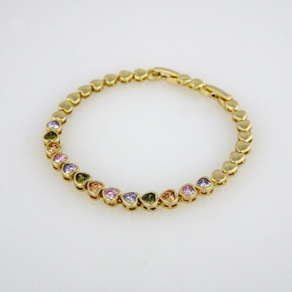 Bracelets Woman/ Manillas Mujer/ 14K Real Color/Zircon Stone// B0151 - Image 2