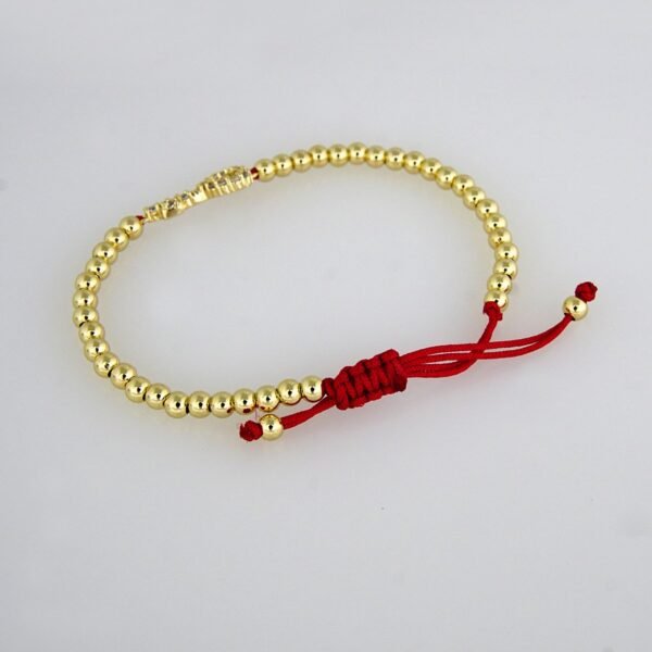 Bracelets Woman/ Pulseras Dama/  14K Real Color/   Hilo Rojo Ajustable// B0156 - Image 3