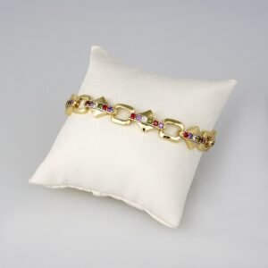 Bracelets Woman/ Pulsera mujer/  Zircon Stone/ 14K Real Color// B0184