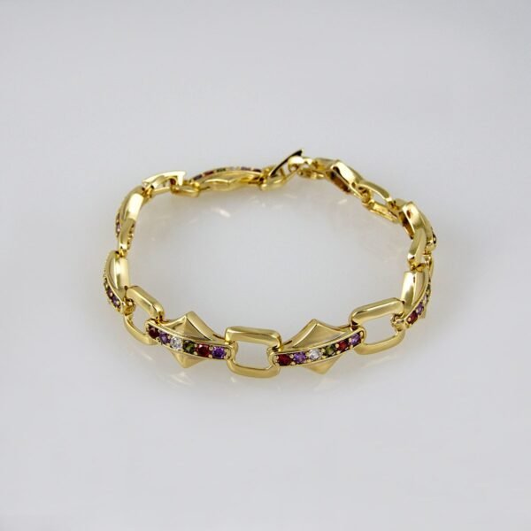 Bracelets Woman/ Pulsera mujer/  Zircon Stone/ 14K Real Color// B0184 - Image 2