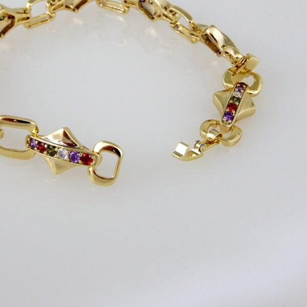 Bracelets Woman/ Pulsera mujer/  Zircon Stone/ 14K Real Color// B0184 - Image 3
