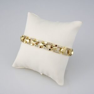 Bracelets Woman/ Pulsera mujer/  Zircon Stone/  14K Real Color// B0186