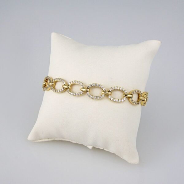 Bracelets Woman/ Pulsera mujer/  Zircon Stone/  14K Real Color// B0187