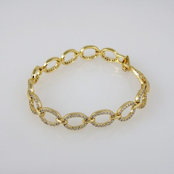 Bracelets Woman/ Pulsera mujer/  Zircon Stone/  14K Real Color// B0187 - Image 2
