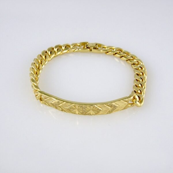 Bracelets Woman/ Manillas Mujer/ 14K Real Color/Plain// B0194 - Image 2