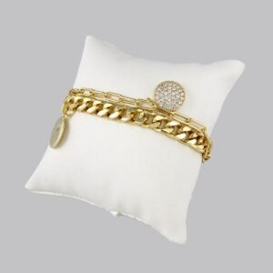 Bracelets Woman/ Manillas Mujer/  14K Real Color/ Plain// B0196