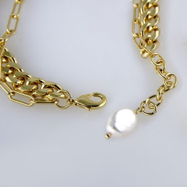 Bracelets Woman/ Manillas Mujer/  14K Real Color/ Plain// B0196 - Image 3