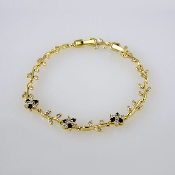 Bracelets Woman/ Manillas Mujer/  14K Real Color/ Zircon Stone// B0197 - Image 2