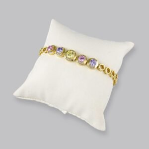 Bracelets Woman/ Manillas Mujer/  14K Real Color/ Zircon Stone// B0201