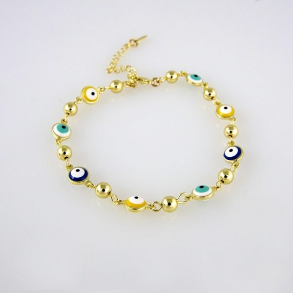 Bracelets Woman/ Manillas Mujer/  14K Real Color/ Plain// B0205 - Image 2