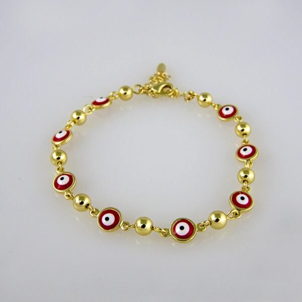 Bracelets Woman/ Manillas Mujer/  14K Real Color/ Plain// B0206 - Image 2