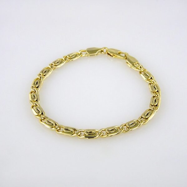 Bracelets Woman or Men / Pulseras mujer, Hombre/ Plain/ 14K Real Color//B0217 - Image 2