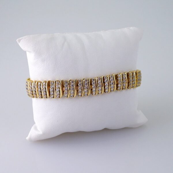 Women Bracelets/ Pulseras Dama/ Zircon Stone/14K Real Color// B1029