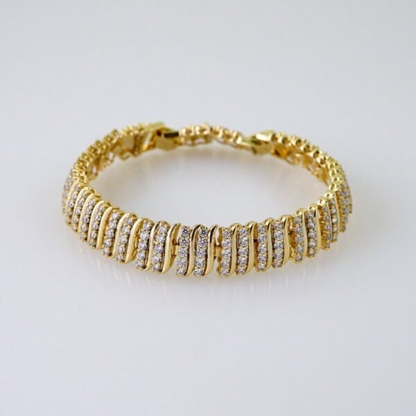 Women Bracelets/ Pulseras Dama/ Zircon Stone/14K Real Color// B1029 - Image 2
