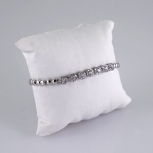 Women Bracelets/ Pulseras Dama/  Zircon Stone/ Silver Color// B1081