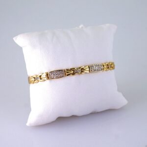 Women Bracelets/ Pulseras Dama/ Zircon Stone/14K Real Color// B1122
