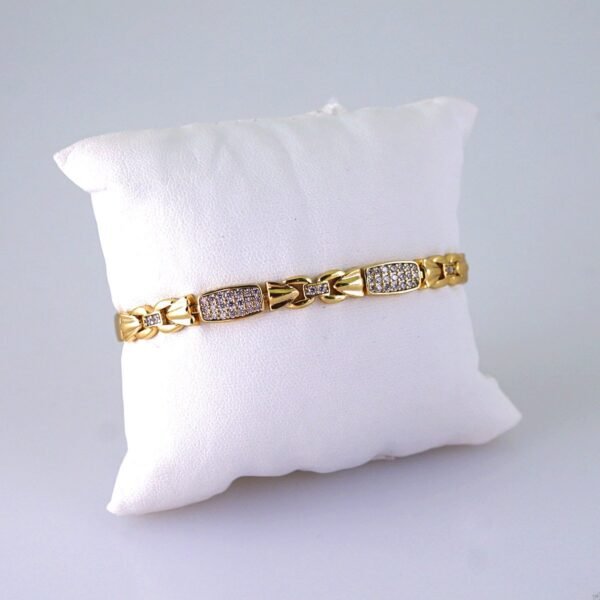 Women Bracelets/ Pulseras Dama/ Zircon Stone/14K Real Color// B1122