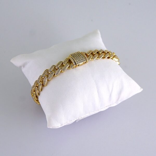 Bracelets/ Zircon Stone/ 14K Real Color/ 6mm/ Estilo Monnaco/ Cierre Original// B1135