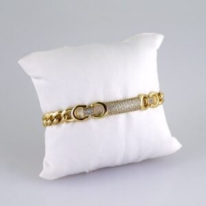 Women Bracelets/ Pulseras Dama/ Zircon Stone/ 14K Real Color// B1148