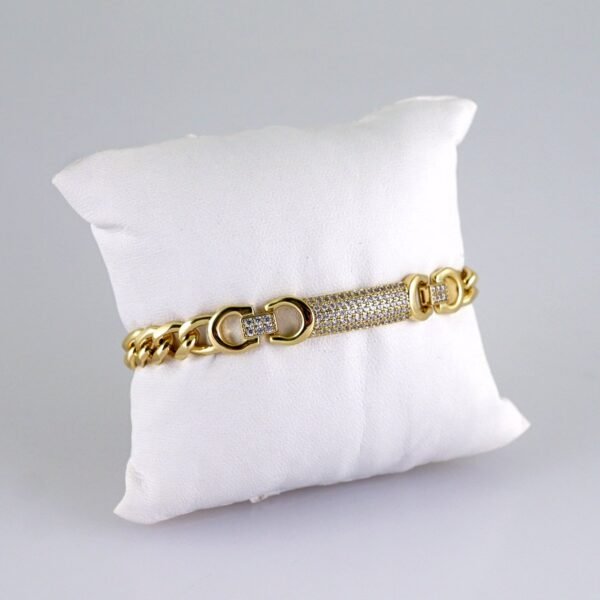 Women Bracelets/ Pulseras Dama/ Zircon Stone/ 14K Real Color// B1148