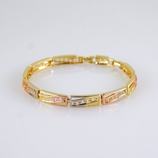 Women Bracelets/ Pulseras Dama/ Zircon Stone/ Three Tone//B1152 - Image 2