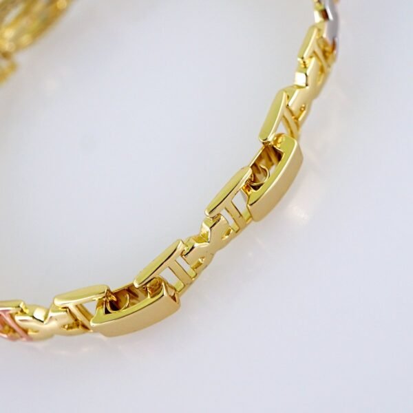 Women Bracelets/ Pulseras Dama/ Zircon Stone/ Three Tone// B1153 - Image 3