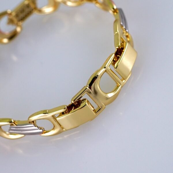 Women Bracelets/ Pulseras Dama/ Zircon Stone/ Three Tone// B1157 - Image 3