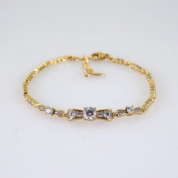 Women Bracelets/ Pulseras Dama/ Zircon Stone/ 14K Real Color// B1159 - Image 2
