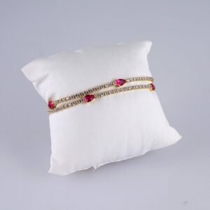 Women Bracelets/ Pulseras Dama/ Zircon Stone/14K Real Color// B1162