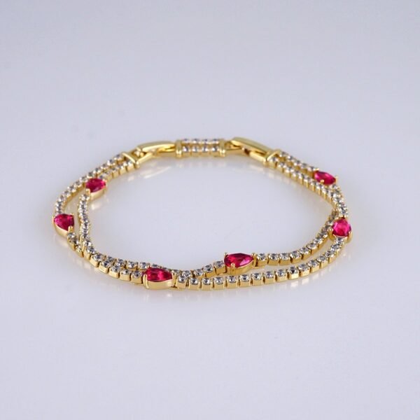 Women Bracelets/ Pulseras Dama/ Zircon Stone/14K Real Color// B1162 - Image 2