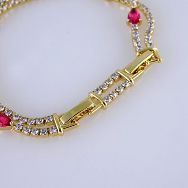 Women Bracelets/ Pulseras Dama/ Zircon Stone/14K Real Color// B1162 - Image 3