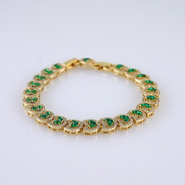 Women Bracelets/ Pulseras Dama/ Zircon Stone/ 14K Real Color// B1167 - Image 2