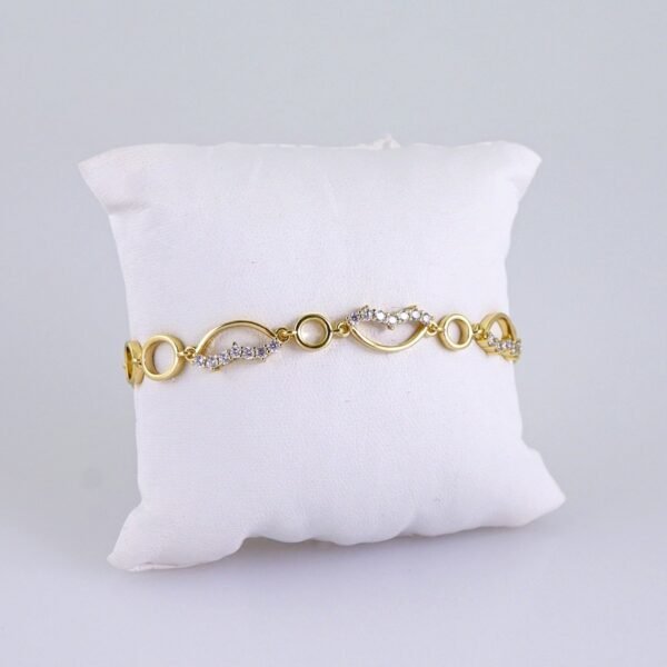 Women Bracelets/ Pulseras Dama/ Zircon Stone/ 14K Real Color// B1177