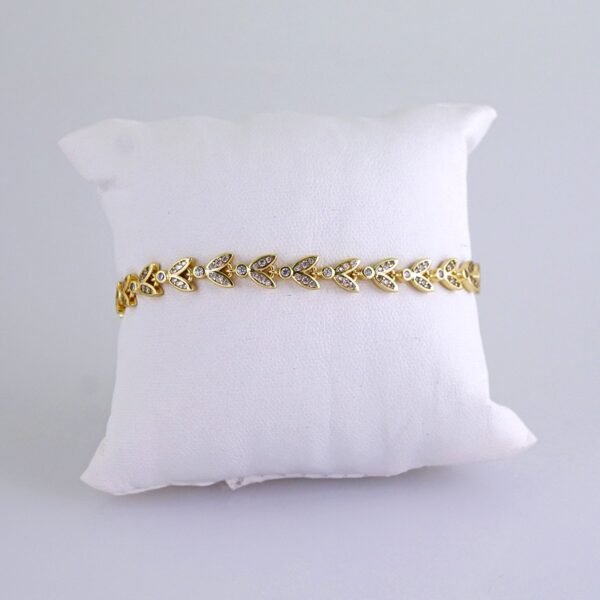 Women Bracelets/ Pulseras Dama/ Zircon Stone/ 14K Real Color// B1178