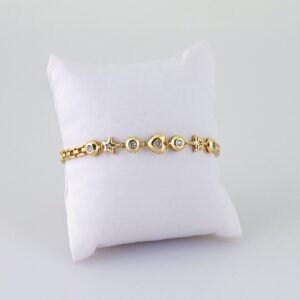 Women Bracelets/ Pulseras Dama/ Zircon Stone/ 14K Real Color// B1181