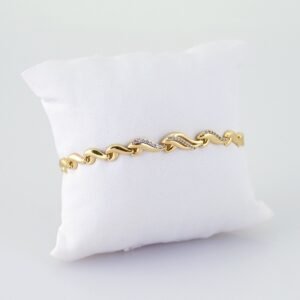 Women Bracelets/ Pulseras Dama/ Zircon Stone/ 14K Real Color// B1183