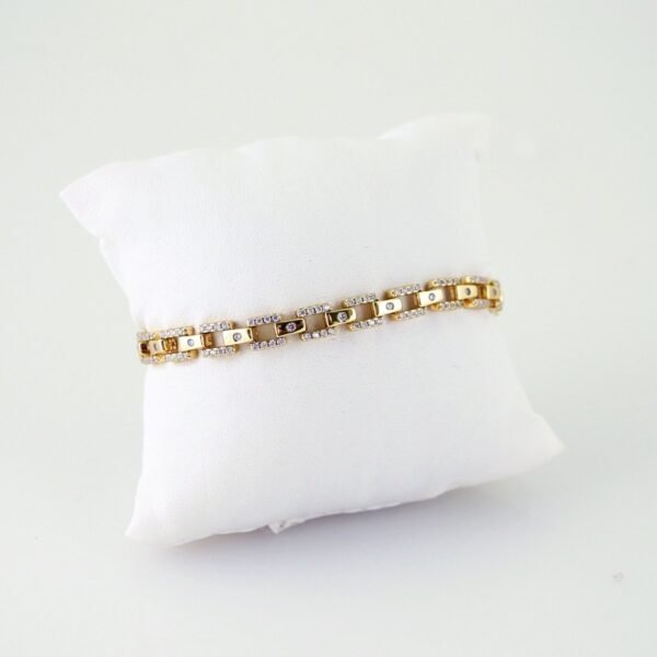 Women Bracelets/ Pulseras Dama/ Zircon Stone/ 14K Real Color// B1185