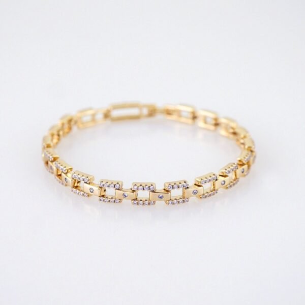 Women Bracelets/ Pulseras Dama/ Zircon Stone/ 14K Real Color// B1185 - Image 2