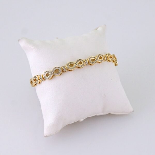 Women Bracelets/ Pulseras Dama/ Zircon Stone/ 14K Real Color// B1187