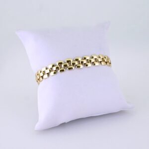 Women Bracelets/ Pulseras Dama/ Plain/ 14K Real Color// B1202